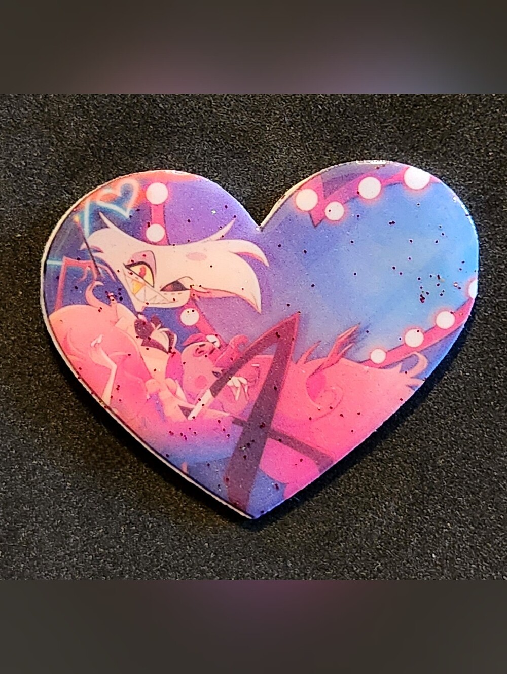 Angel Dust Glitter Pin - Hazbin Hotel